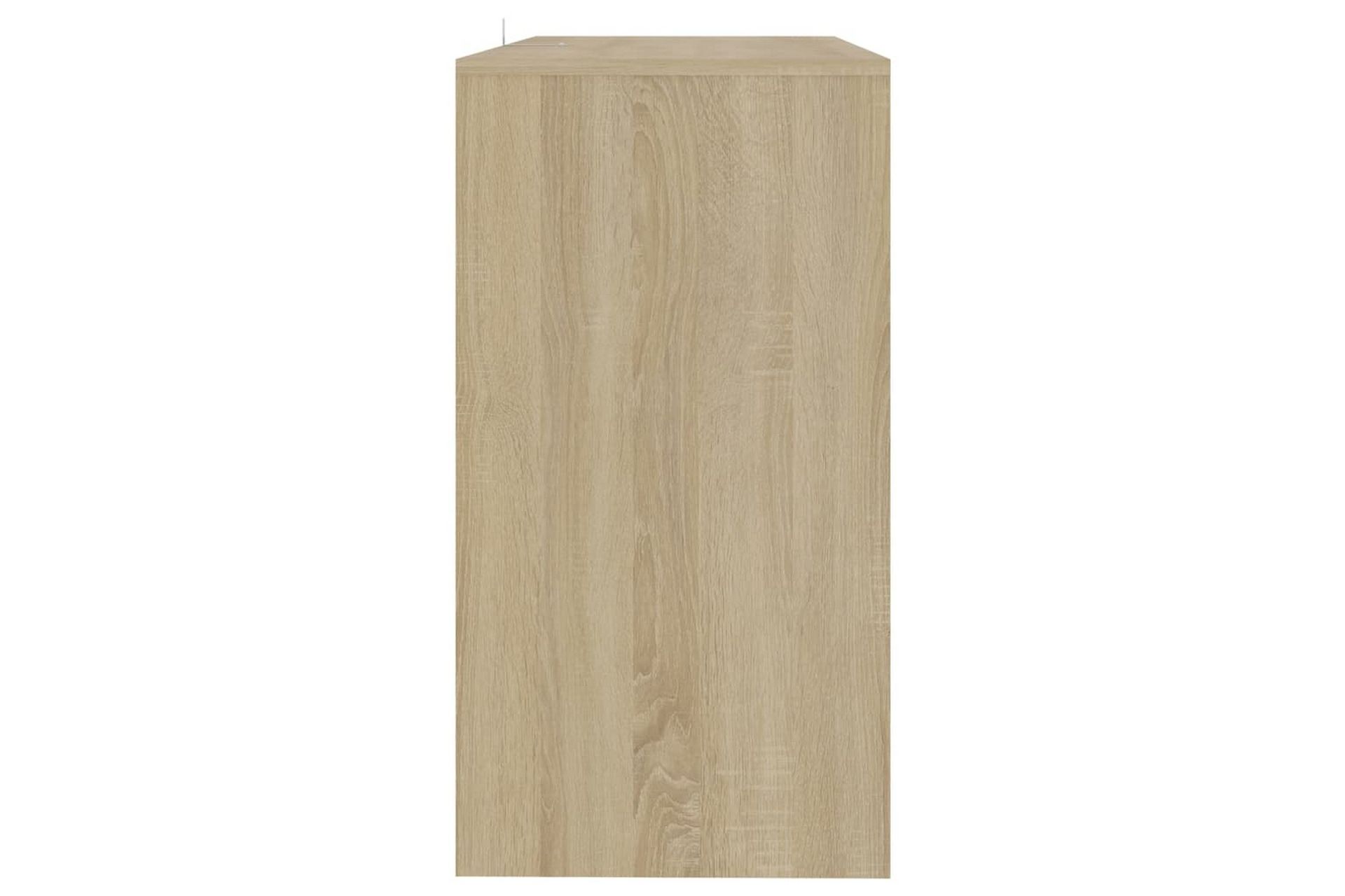 Konsollbord sonoma eik 89x41x76,5 cm stål - Beige - Møbler - Bord - Avlastningsbord - Konsollbord