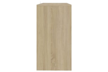 Konsollbord sonoma eik 89x41x76,5 cm stål - Beige - Møbler - Bord - Avlastningsbord - Konsollbord