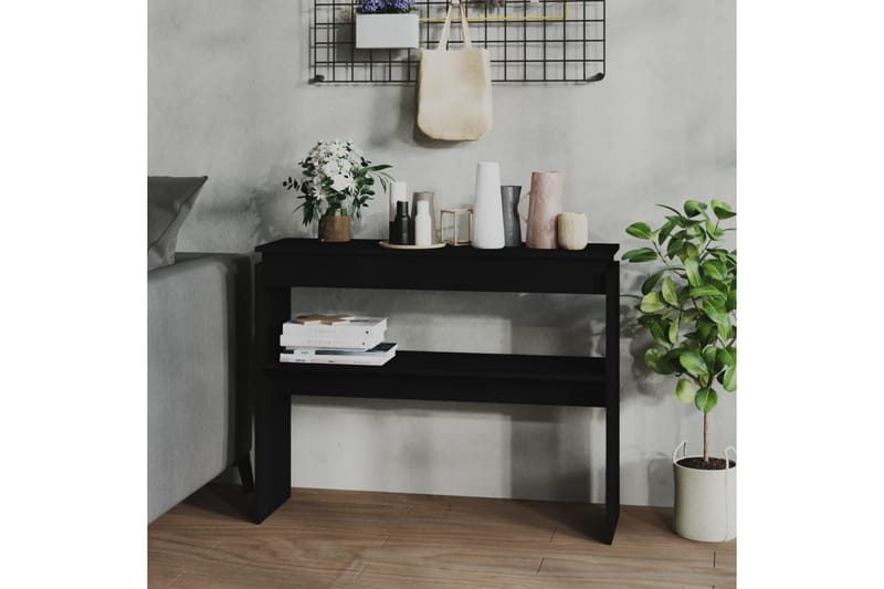 Konsollbord svart 102x30x80 cm sponplate - Svart - Møbler - Bord - Avlastningsbord - Konsollbord