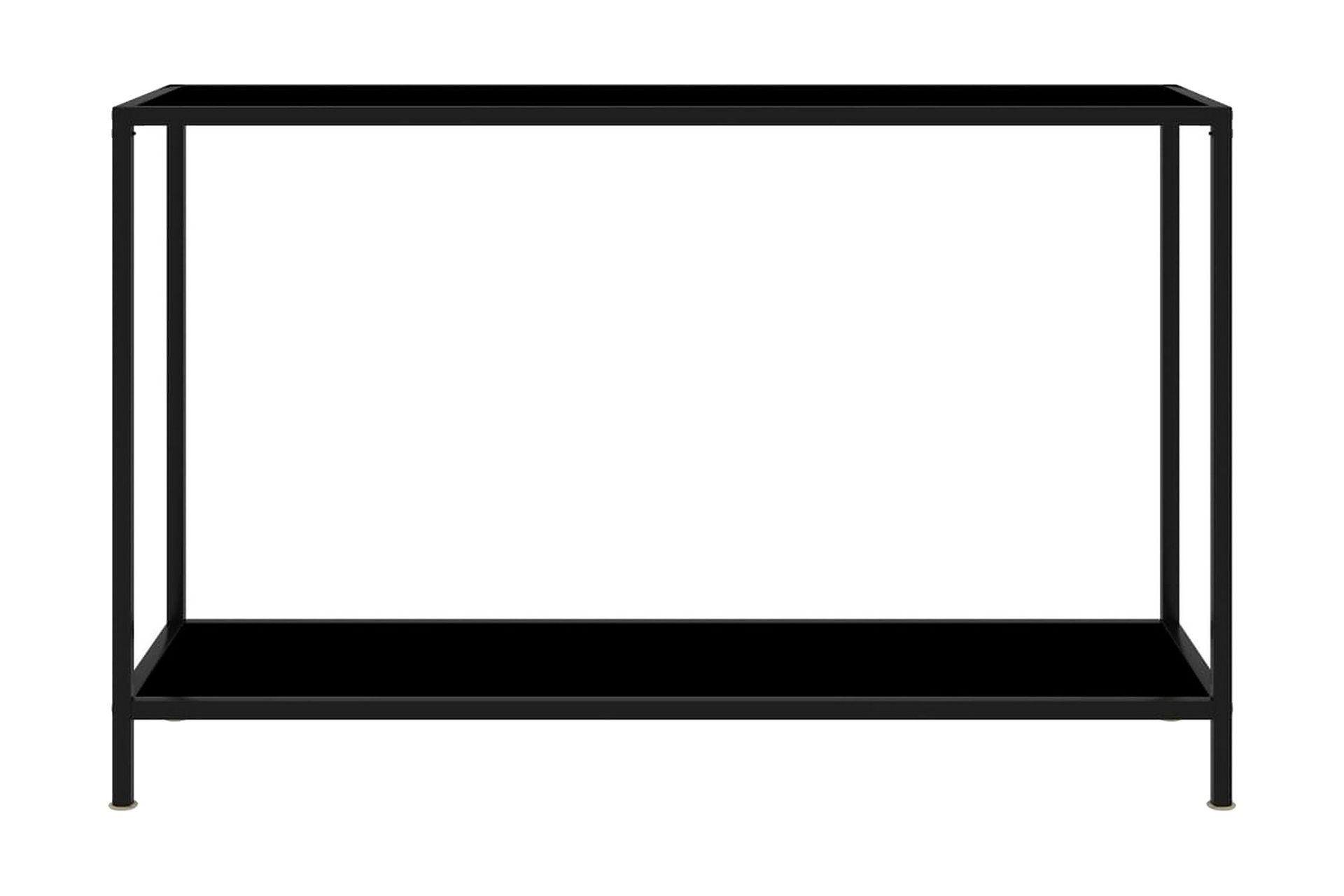 Konsollbord svart 120x35x75 cm herdet glass - Svart - Møbler - Bord - Avlastningsbord - Konsollbord