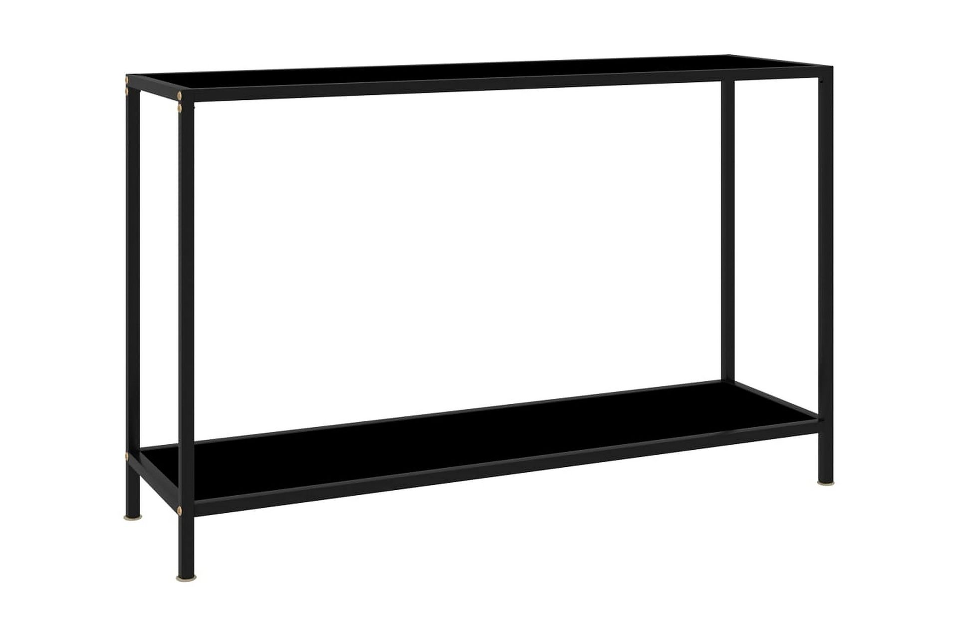 Konsollbord svart 120x35x75 cm herdet glass - Svart - Møbler - Bord - Avlastningsbord - Konsollbord