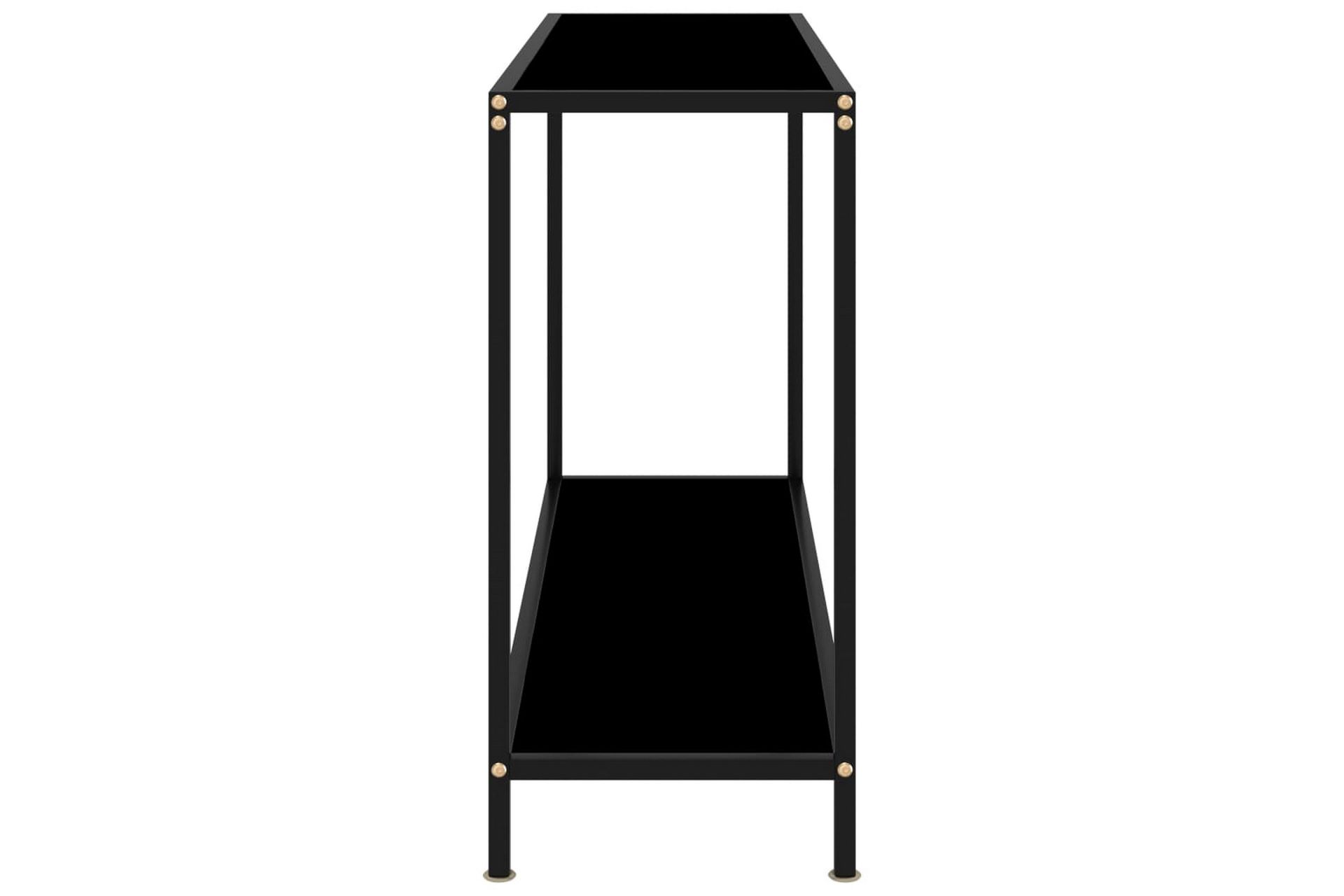Konsollbord svart 120x35x75 cm herdet glass - Svart - Møbler - Bord - Avlastningsbord - Konsollbord