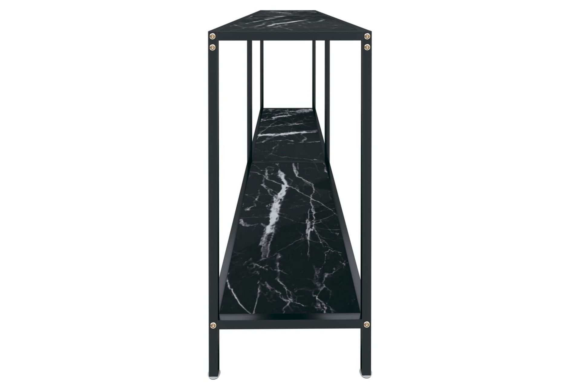 Konsollbord svart 180x35x75,5 cm herdet glass - Svart - Møbler - Bord - Avlastningsbord - Konsollbord