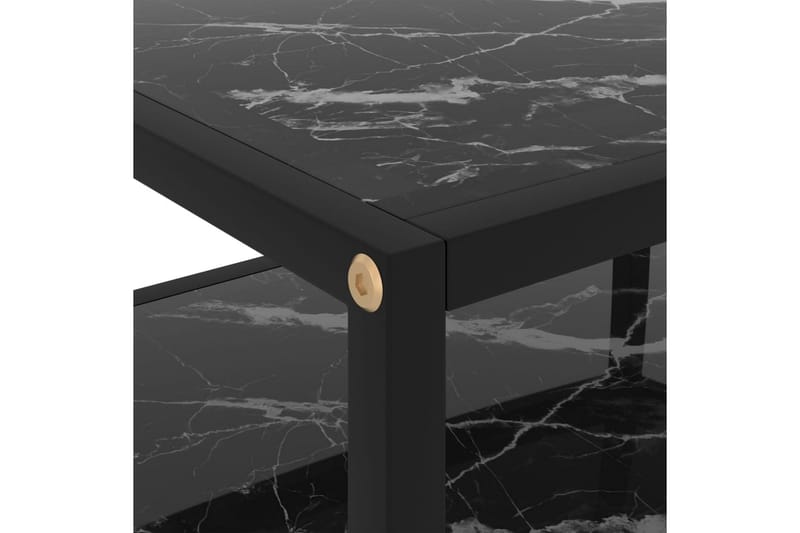 Konsollbord svart 50x40x40 cm herdet glass - Svart - Gangbord - Konsollbord