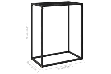 Konsollbord svart 60x35x75 cm herdet glass - Svart - Møbler - Bord - Avlastningsbord - Konsollbord