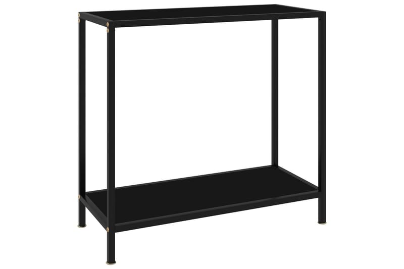 Konsollbord svart 80x35x75 cm herdet glass - Svart - Møbler - Bord - Avlastningsbord - Konsollbord