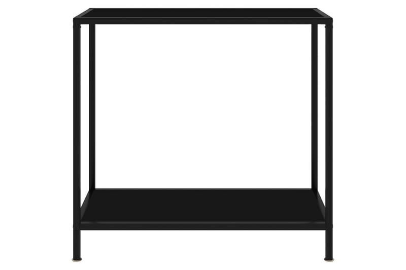 Konsollbord svart 80x35x75 cm herdet glass - Svart - Møbler - Bord - Avlastningsbord - Konsollbord