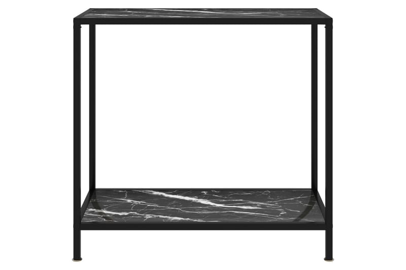 Konsollbord svart 80x35x75 cm herdet glass - Svart - Gangbord - Konsollbord