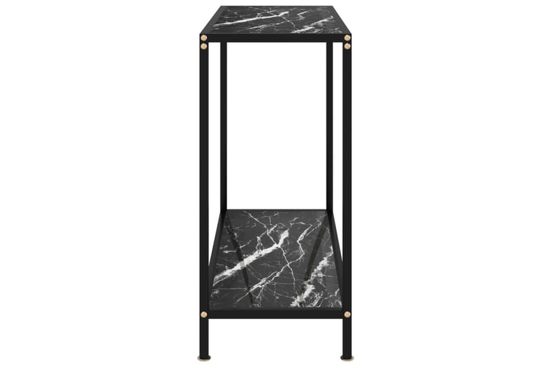 Konsollbord svart 80x35x75 cm herdet glass - Svart - Møbler - Bord - Avlastningsbord - Konsollbord