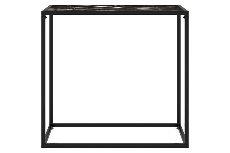 Konsollbord svart 80x35x75 cm herdet glass - Svart - Møbler - Bord - Avlastningsbord - Konsollbord