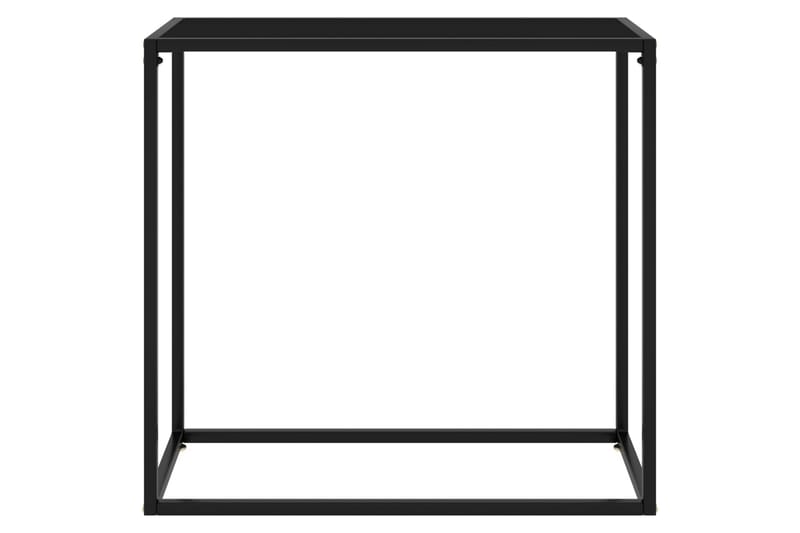 Konsollbord svart 80x35x75 cm herdet glass - Svart - Møbler - Bord - Avlastningsbord - Konsollbord