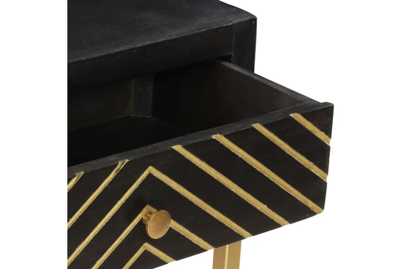 Konsollbord svart og gull 90x30x75 cm heltre mango - Konsollbord - Gangbord