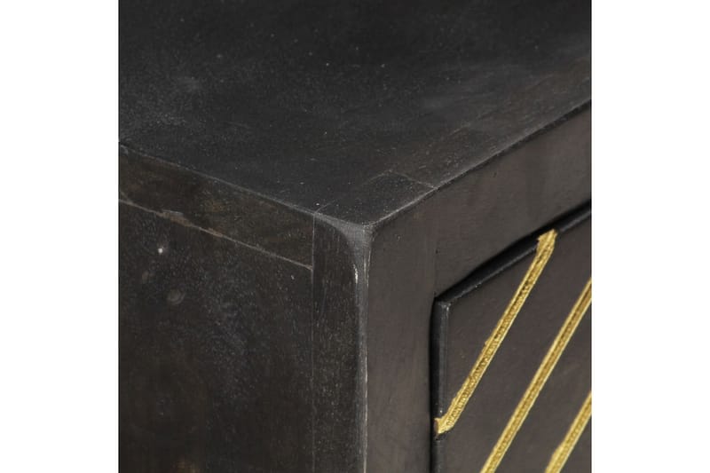 Konsollbord svart og gull 90x30x75 cm heltre mango - Møbler - Bord - Avlastningsbord - Konsollbord