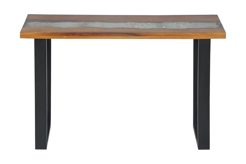 Konsollbord teak 100x35x75 cm - Glass/Teak/Svart - Møbler - Bord - Avlastningsbord - Konsollbord