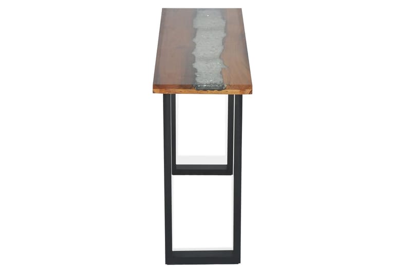 Konsollbord teak 100x35x75 cm - Glass/Teak/Svart - Møbler - Bord - Avlastningsbord - Konsollbord