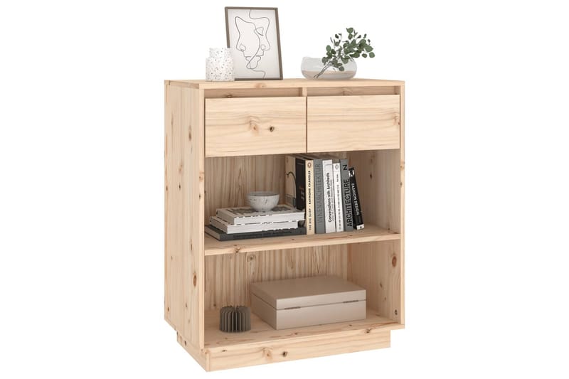 Konsollskap 60x34x75 cm heltre furu - Brun - Møbler - Bord - Avlastningsbord - Konsollbord