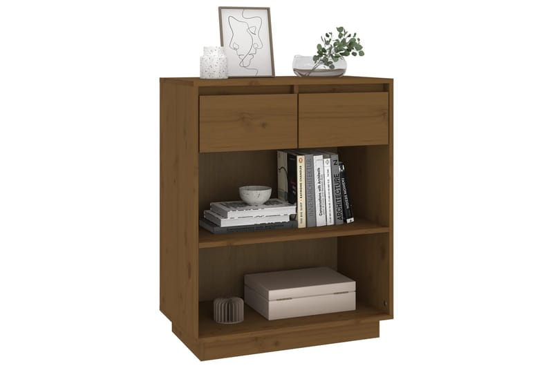 Konsollskap honningbrun 60x34x75 cm heltre furu - Brun - Møbler - Bord - Avlastningsbord - Konsollbord