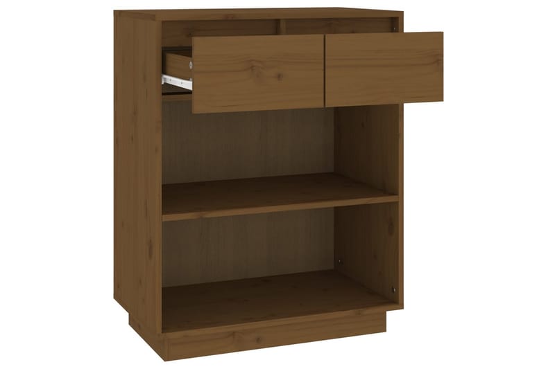 Konsollskap honningbrun 60x34x75 cm heltre furu - Brun - Møbler - Bord - Avlastningsbord - Konsollbord
