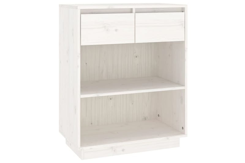 Konsollskap hvit 60x34x75 cm heltre furu - Hvit - Møbler - Bord - Avlastningsbord - Konsollbord