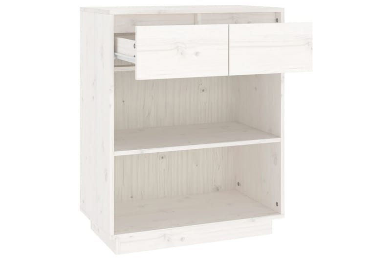 Konsollskap hvit 60x34x75 cm heltre furu - Hvit - Møbler - Bord - Avlastningsbord - Konsollbord