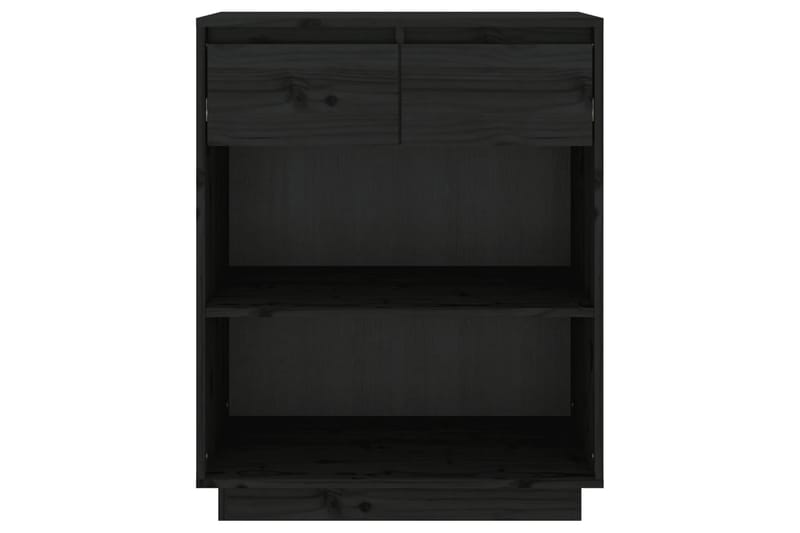 Konsollskap svart 60x34x75 cm heltre furu - Svart - Møbler - Bord - Avlastningsbord - Konsollbord