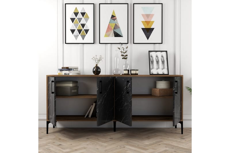 Levents Avlastningsbord 180 cm - Valnøtt / Svart - Møbler - Bord - Avlastningsbord - Konsollbord