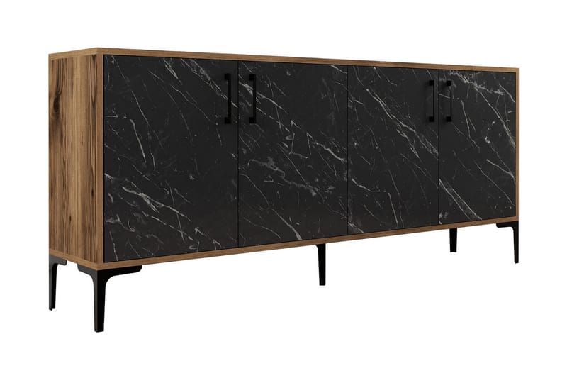 Levents Avlastningsbord 180 cm, Valnøtt / Svart