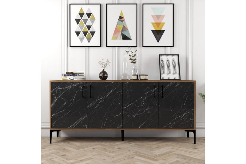 Levents Avlastningsbord 180 cm - Valnøtt / Svart - Møbler - Bord - Avlastningsbord - Konsollbord