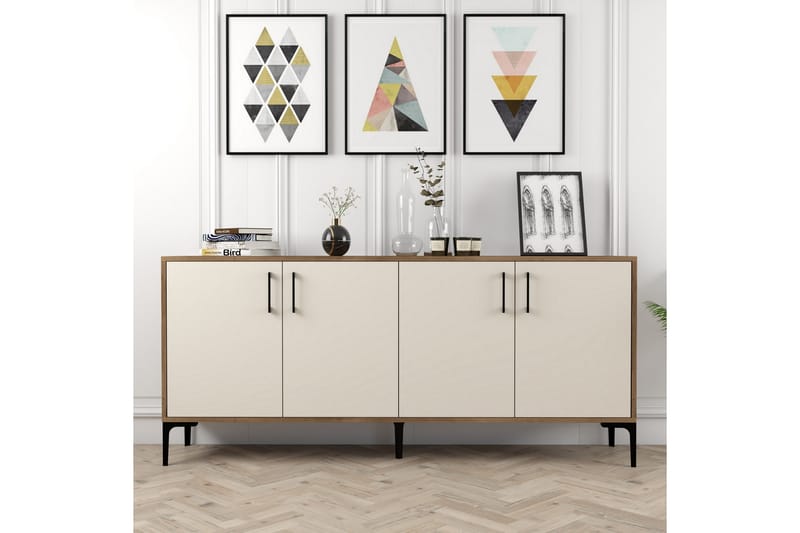 Levents Avlastningsbord 180 cm - Valnøtt/KremHvit - Møbler - Bord - Avlastningsbord - Konsollbord