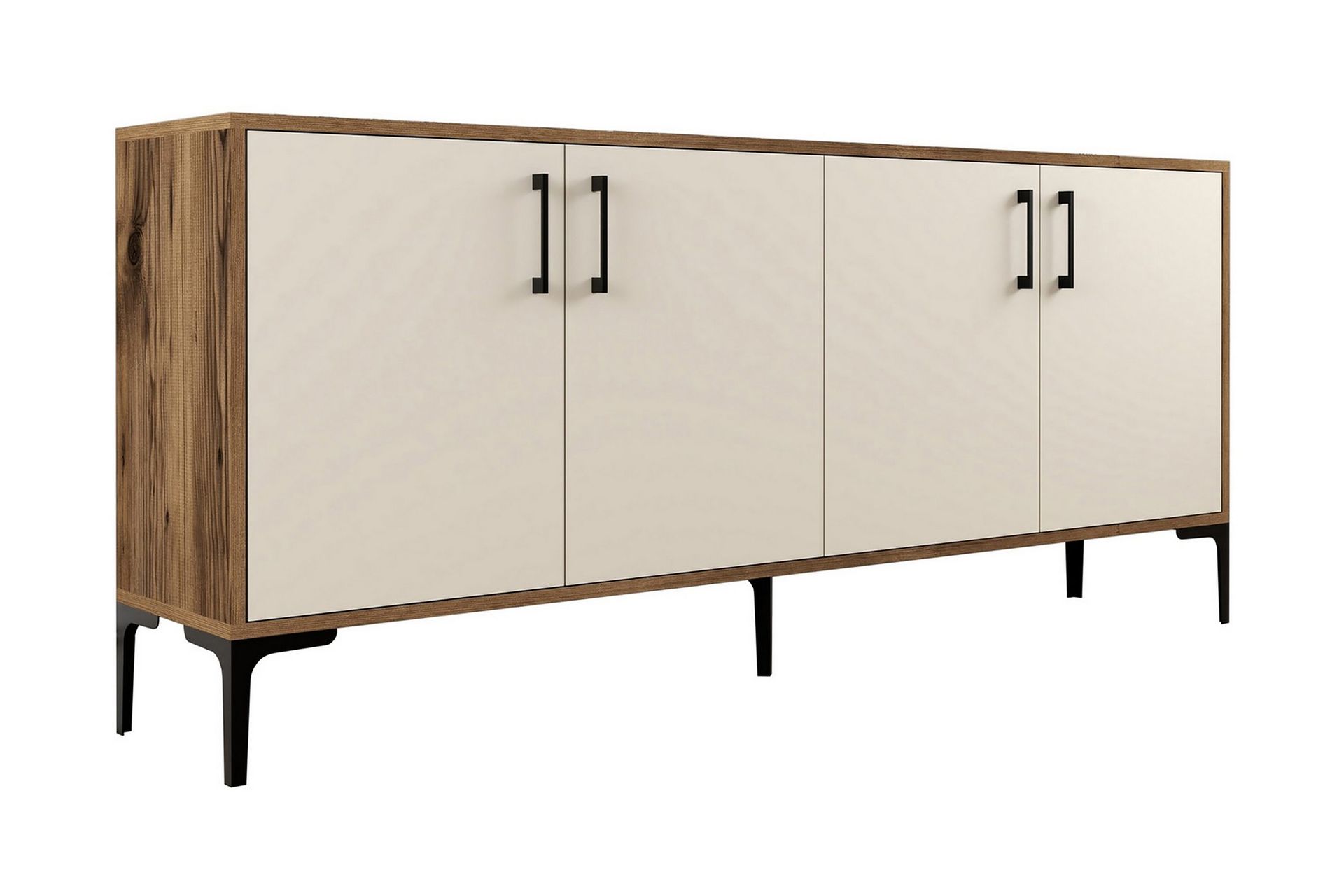 Levents Avlastningsbord 180 cm - Valnøtt/KremHvit