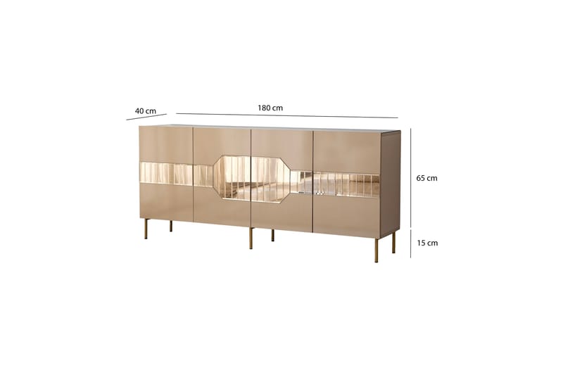 Lissione Konsollbord 180 cm - Bronse - Møbler - Bord - Avlastningsbord - Konsollbord
