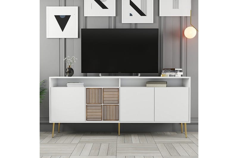 Lissione Konsollbord 180 cm - Gull/Hvit - Oppbevaring - Oppbevaringsmøbler - Sideboard & skjenker