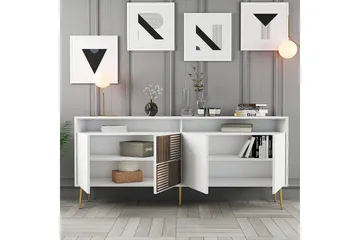Lissione Konsollbord 180 cm - Gull/Hvit - Oppbevaring - Oppbevaringsmøbler - Sideboard & skjenker