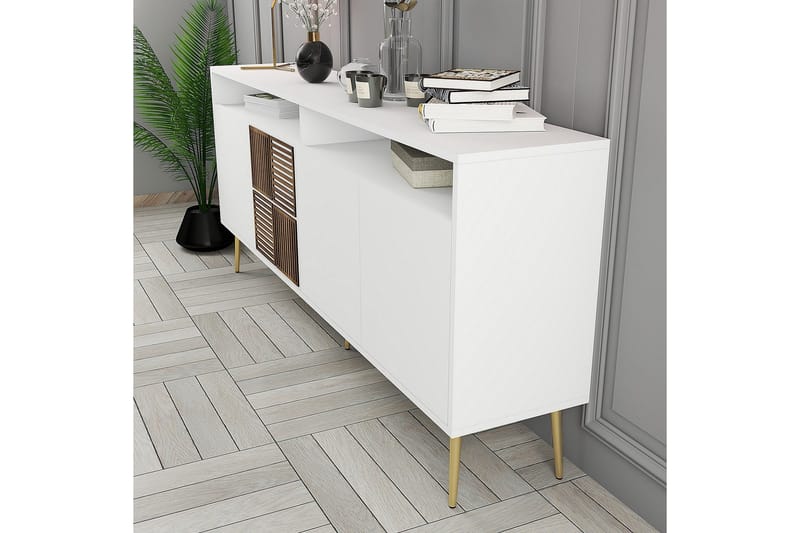 Lissione Konsollbord 180 cm - Gull/Hvit - Oppbevaring - Oppbevaringsmøbler - Sideboard & skjenker
