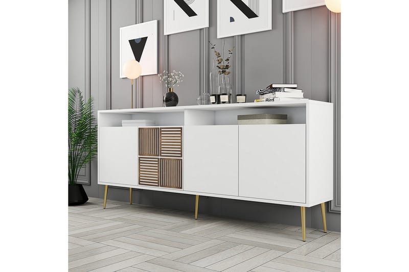 Lissione Konsollbord 180 cm - Gull/Hvit - Oppbevaring - Oppbevaringsmøbler - Sideboard & skjenker