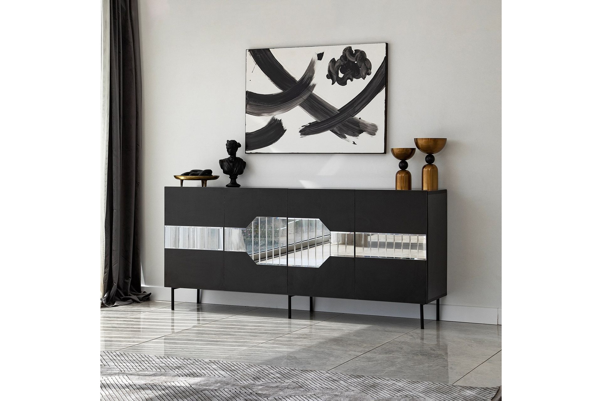 Lissione Konsollbord 180 cm - Svart - Møbler - Bord - Avlastningsbord - Konsollbord