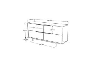 Liyakat Konsollbord 160 cm - Eik - Møbler - Bord - Avlastningsbord - Konsollbord