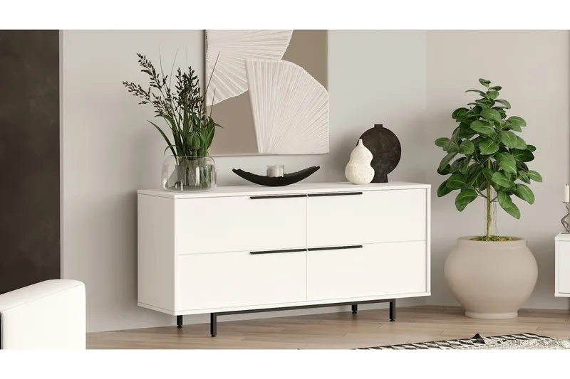 Liyakat Konsollbord 160 cm - Hvit - Oppbevaring - Oppbevaringsmøbler - Kommode