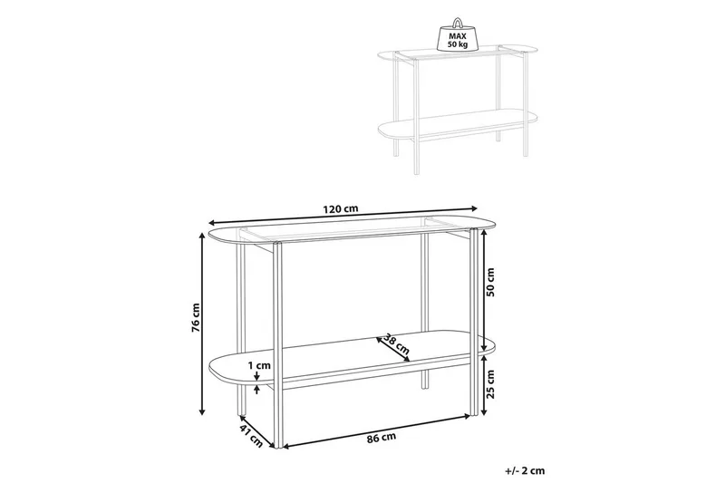 Konsollbord Lovell Gull, lyst tre - Gull, lyst tre - Møbler - Bord - Avlastningsbord - Gangbord