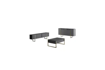 Luxe Konsollbord 160 cm - Grå/Gull - Oppbevaring - Oppbevaringsmøbler - Sideboard & skjenker