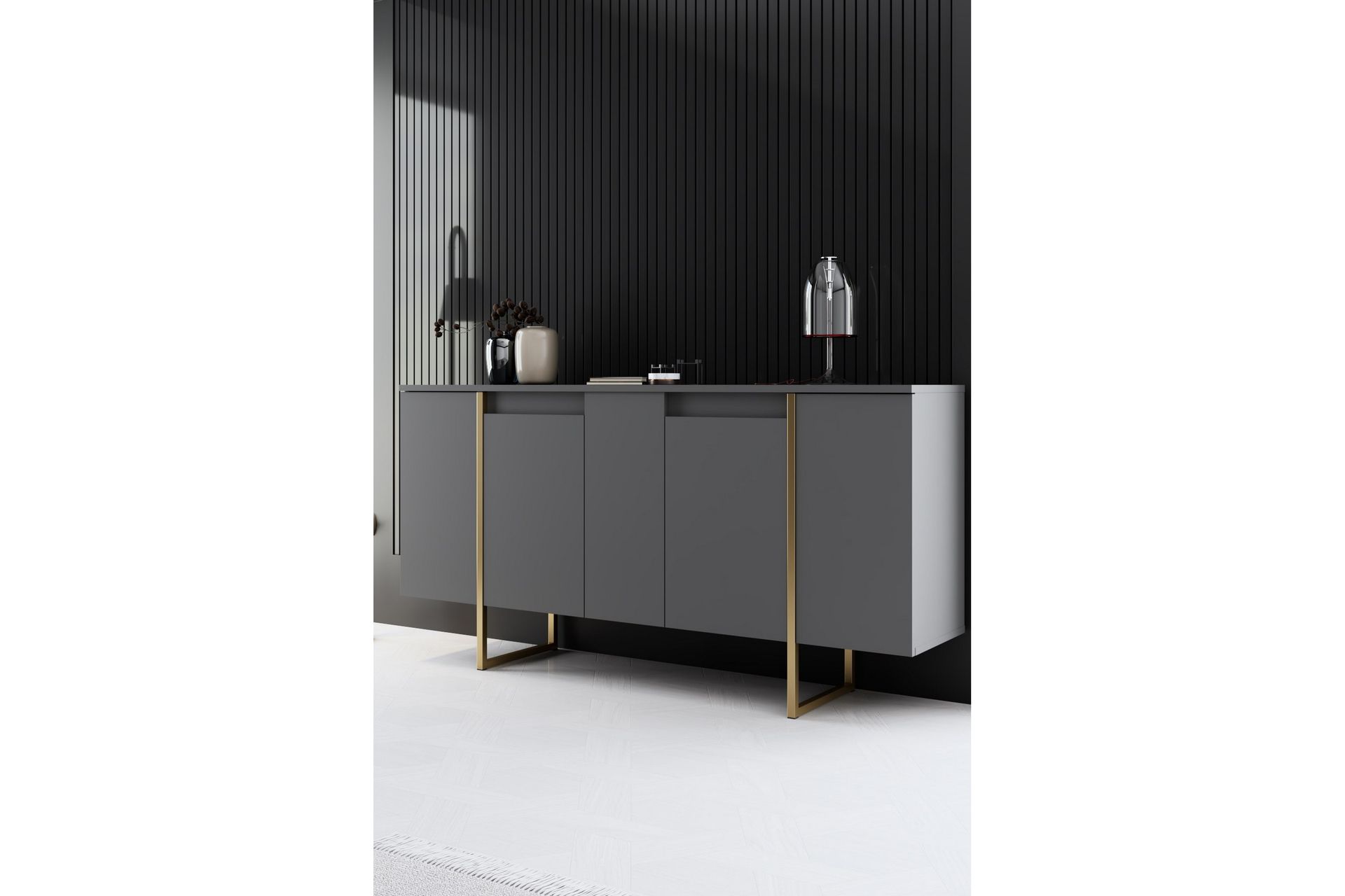 Luxe Konsollbord 160 cm - Grå/Gull - Møbler - Bord - Avlastningsbord - Konsollbord