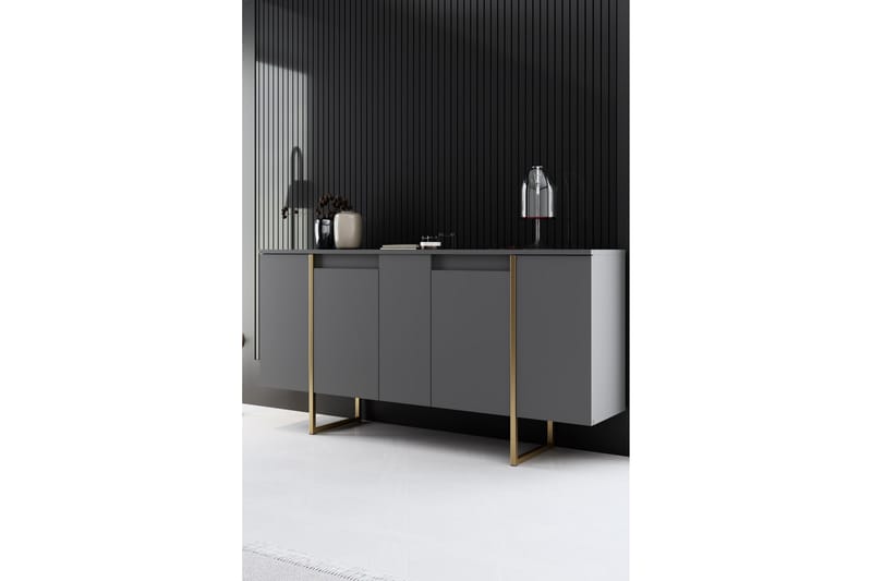 Luxe Konsollbord 160 cm - Grå/Gull - Møbler - Bord - Avlastningsbord - Konsollbord