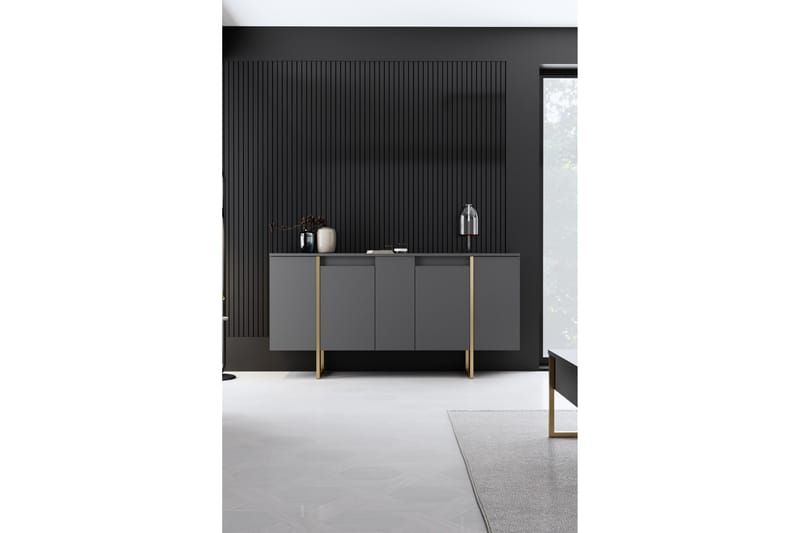 Luxe Konsollbord 160 cm - Grå/Gull - Møbler - Bord - Avlastningsbord - Konsollbord