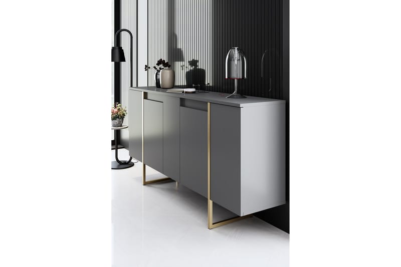 Luxe Konsollbord 160 cm - Grå/Gull - Møbler - Bord - Avlastningsbord - Konsollbord