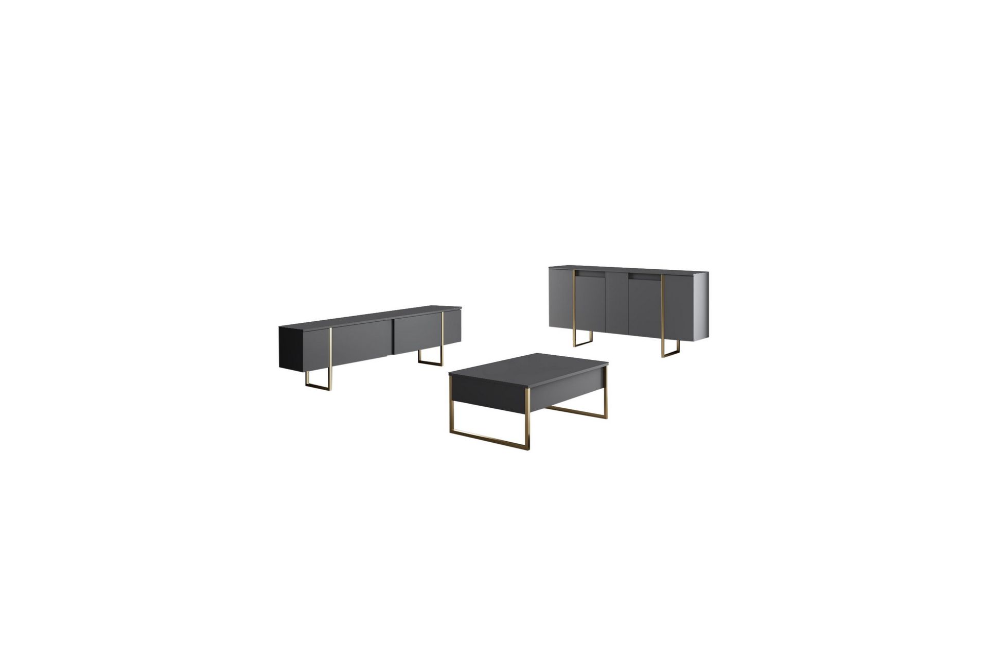 Luxe Konsollbord 160 cm - Grå/Gull - Møbler - Bord - Avlastningsbord - Konsollbord