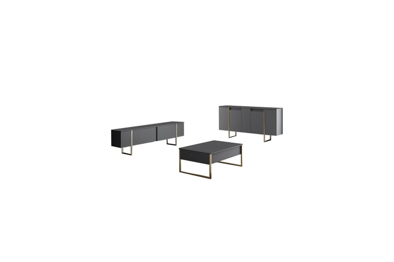 Luxe Konsollbord 160 cm - Grå/Gull - Møbler - Bord - Avlastningsbord - Konsollbord