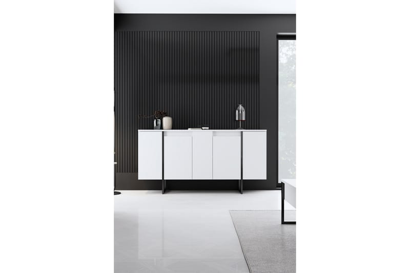 Luxe Konsollbord 160 cm - Hvit/Svart - Møbler - Bord - Avlastningsbord - Konsollbord