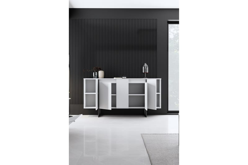 Luxe Konsollbord 160 cm - Hvit/Svart - Møbler - Bord - Avlastningsbord - Konsollbord
