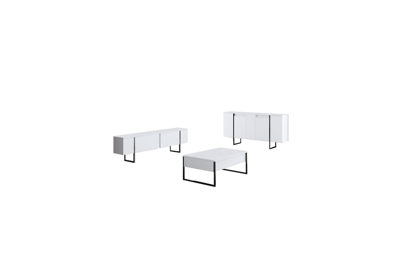 Luxe Konsollbord 160 cm - Hvit/Svart - Møbler - Bord - Avlastningsbord - Konsollbord