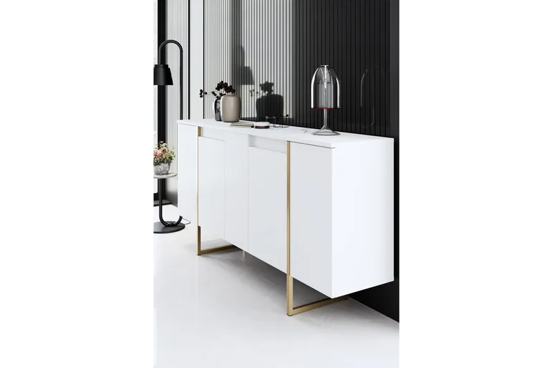 Luxe Konsollbord 160 cm - Vit/Guld - Oppbevaring - Oppbevaringsmøbler - Sideboard & skjenker